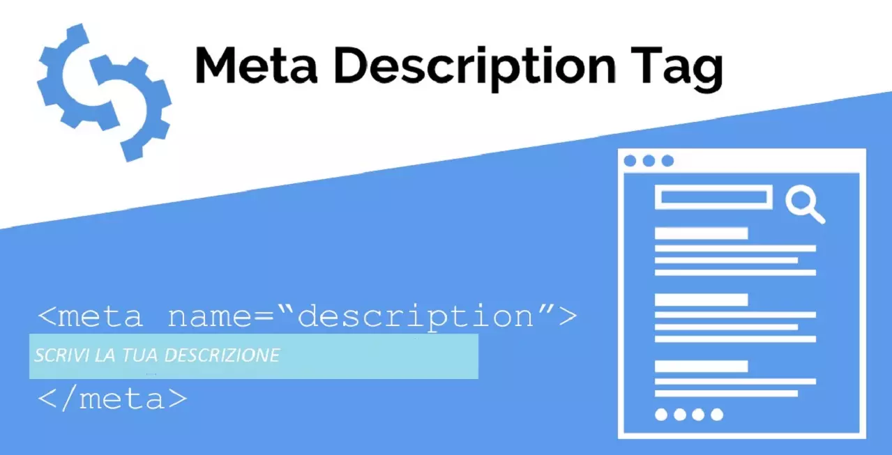 Il (tag description) è un fattore seo onpage molto importante e completa il titolo